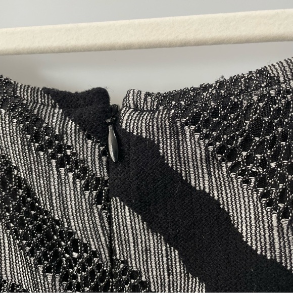 Vintage Joseph Ribkoff Couture Silver & Black Sparkle Striped Aline Evening Gown - Picture 10 of 16